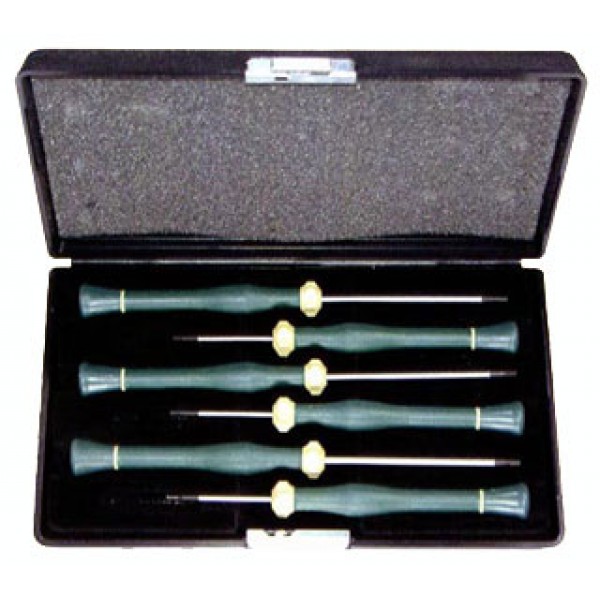 Набор 6-ти гранных мини отверток (0,9-3мм) отверток (ювелирные) 6 пр. 2066