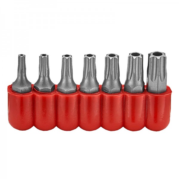 Набор бит Torx (T-10H...T-40H) с отверстием под штифт 7 пр. 2071