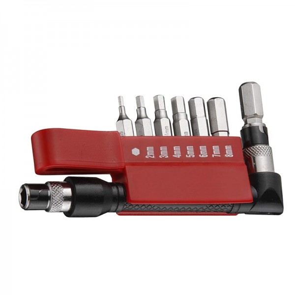 Набор 6-ти гранных бит1/4" с Г-образным воротком  8 предметов 2081B