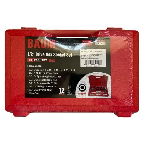 1/2" Набор инструмента 24пр. 6-ти гран. 8-32мм 237S1