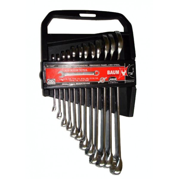 Набор ключей комбинированных дюйм. в пласт.держ. 12 пр. 30-12AP