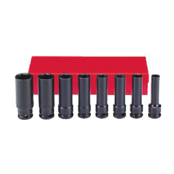 Набор длинных 6-ти гранных головок (8-19мм) 8 пр. DR.3/8" 3084
