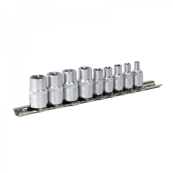 Набор головок c 6-ти лучевой звездой Е стандарт (Е4-Е14) 9 пр. DR. 3/8"&1/2" 3092