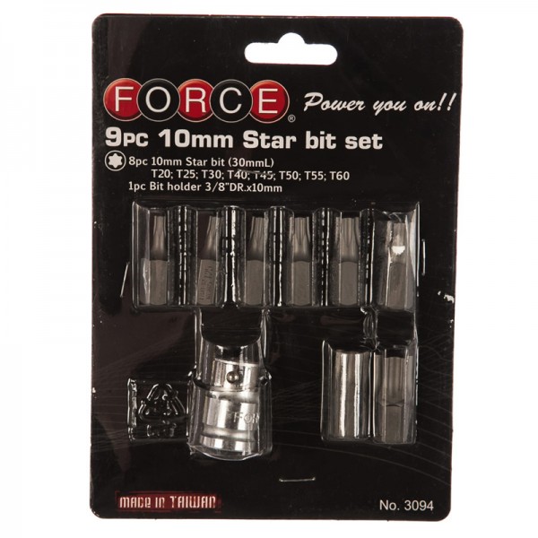 Набор бит DR.10мм Torx (T20-T60) 9 предметов 3094
