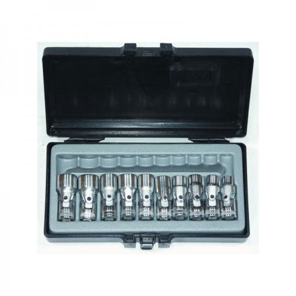 Набор 6-ти гранных головок с карданом (10-19мм) 10 пр. DR. 3/8" 3105