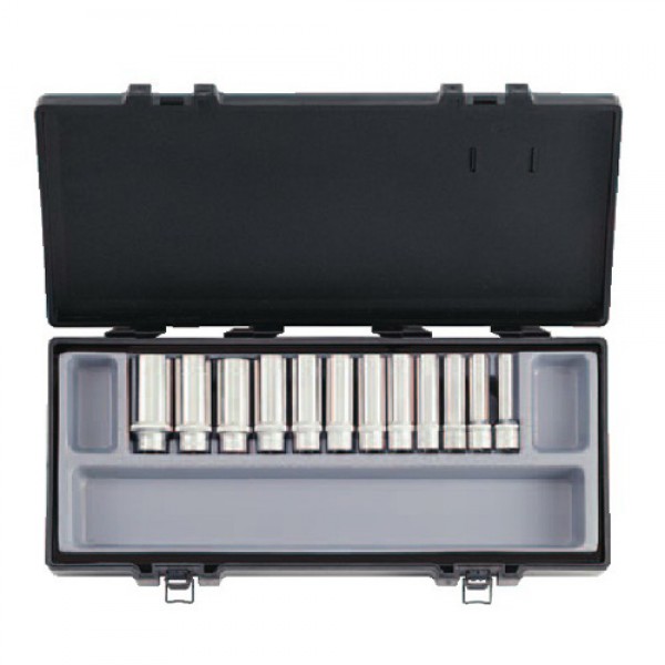 Набор 6-ти гранных головок L=63мм (8-22мм)12 пр. DR. 3/8" 3121