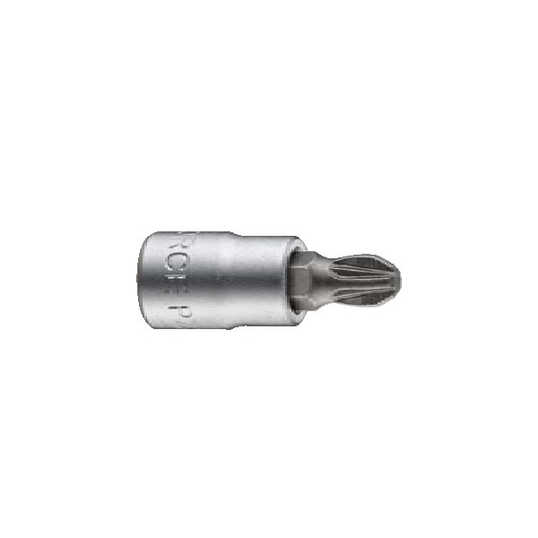 Головки DR.1/4", L=32мм, с запрессованной битой вставкой под крестовой шлиц POZIDRIV 0...4 32232 0...4