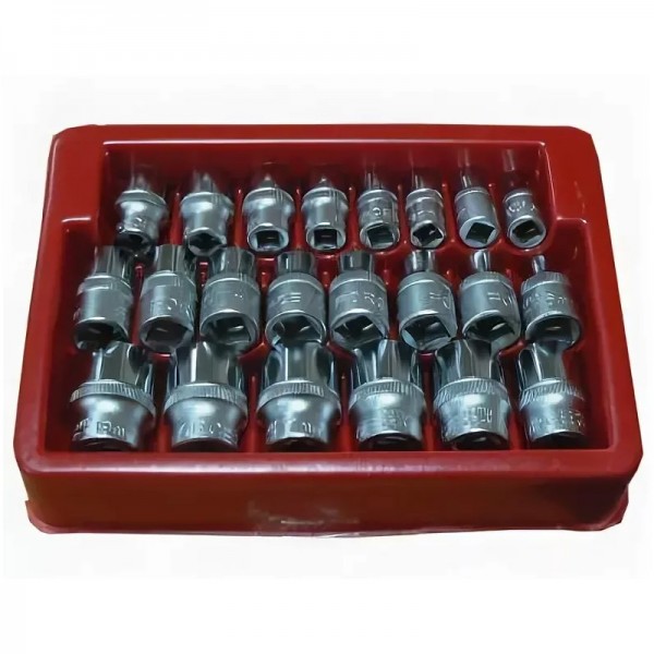 Набор 6-ти гранных головок с УПК привод DR.1/4" + 3/8", 22 пр. 3222