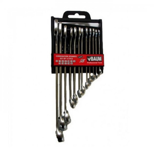Набор ключей комбинированных в пласт.держ. 12 пр. 6мм х 22мм (эконом класс) 33-12MP