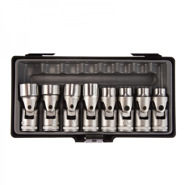 Набор 6-ти гранных головок с карданом (13-24мм) 8 пр. DR.1/2" 4085