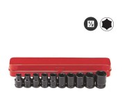 4109S Набор коротких ударных метрических головок 10 пр. DR.1/2"