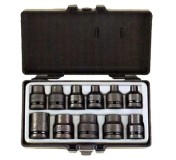 4117 Набор коротких ударных  головок с 6-ти лучевыми звёздами Е6 - Е24, DR. 1/2" 11 пр.