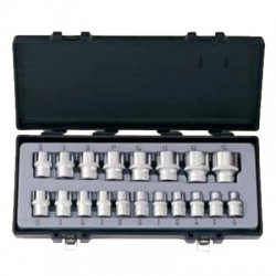 4194-9 Набор DR.1/2" из 12гр. дюймовых головок с (5/16" - 1-1/4")19 пр.