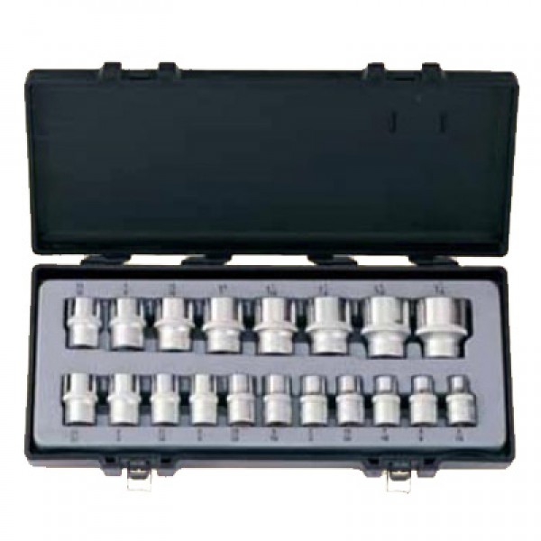 Набор DR.1/2" из 12гр. дюймовых головок с (5/16" - 1-1/4")19 пр. 4194-9