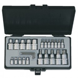 Набор инструмента 25 предмета посад. размер 1/4"+3/8"