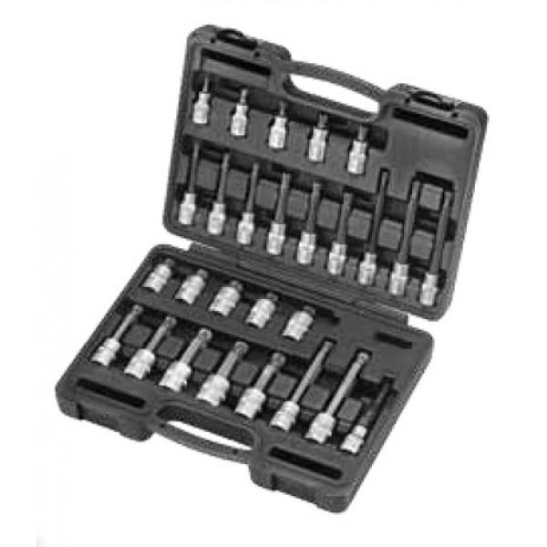 Набор 12-ти гранных сплайн головок-бит (М5-М18) 28пр. DR.1/2" 4285