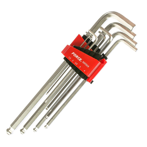 Набор Г образных дюймовых, длинных шестигранников с шаром 5093XLBS