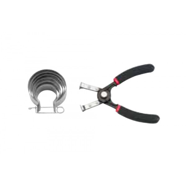 Набор для сжима маслосъёмных колец и установки поршней диаметром 35-73мм, в цилиндры компрессоров и мототехники. 8 пр. 62005