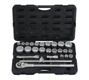 6261 Набор 12-гр головок (дюйм+метрика) с воротком и трещоткой 26 пр. DR.3/4"