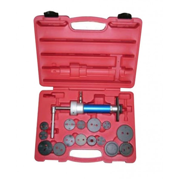Набор приспособлений для возврата тормозных суппортов, с пневмоприводом, 16 предметов 65815