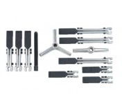 Универсальный, переставной 2 и 3 лапый съёмник подшипников L=150/220/300мм 12пр.