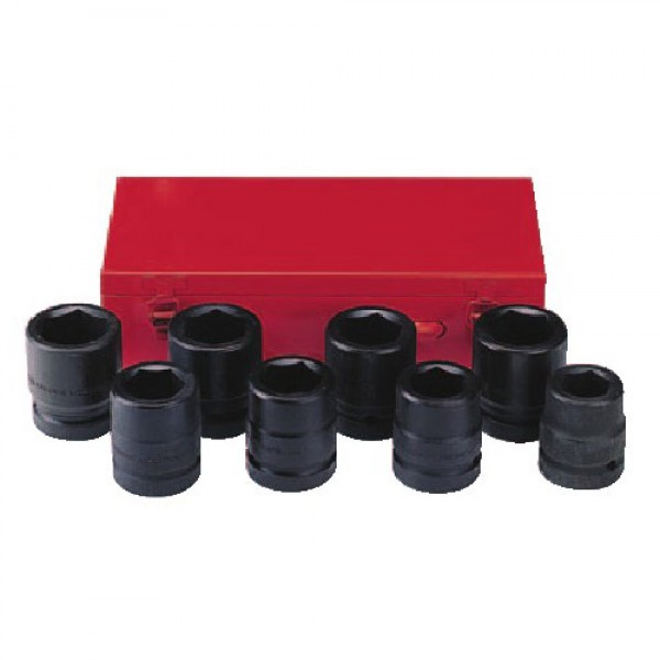 Набор ударных 6-ти гранных головок 8 пр с DR. 1" 8081