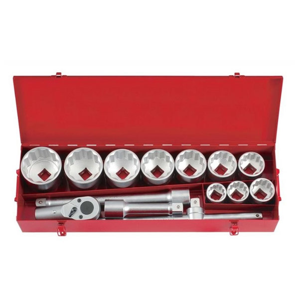 Набор 12-ти гранных головок и инструмента 14 пр под DR. 1" 8141