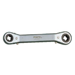 826 0607...  Ключ накидной клёпанный трещеточный отогнут Z-т образно на 15°, с реверсом.