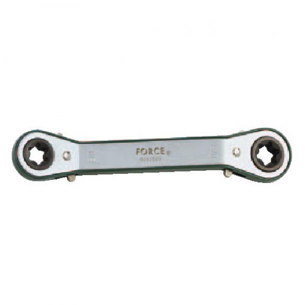 0607...  Ключ накидной клёпанный трещеточный отогнут Z-т образно на 15°, с реверсом. 826