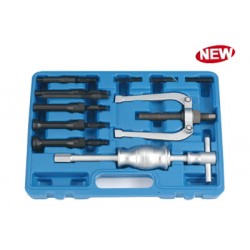 Набор: упорный съемник внутренних подшипников с обр. молотком и цанговыми насадками под D=8мм-32мм, 10пр.