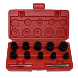 3/8"&1/2" Набор ударных головок-экстракторов для повреждённых или закисших гаек 12пр..