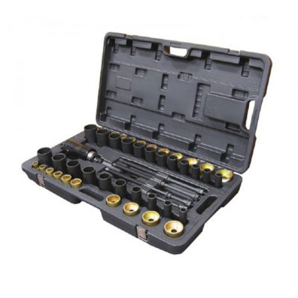 Набор оправок (с гидравлическим приводом) для снятия и установки втулок рулевой сошки и сайленблоков 49пр. 949T1