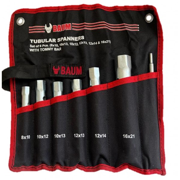 Набор 6 трубчатых ключей  8х10-16х21мм с воротком, 7 пр. 233-6M