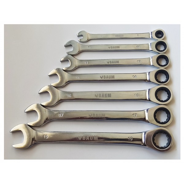 55 06...19 Ключ комбинированный с трещоточным механизмом от 6мм до 19мм 5506 - 5519