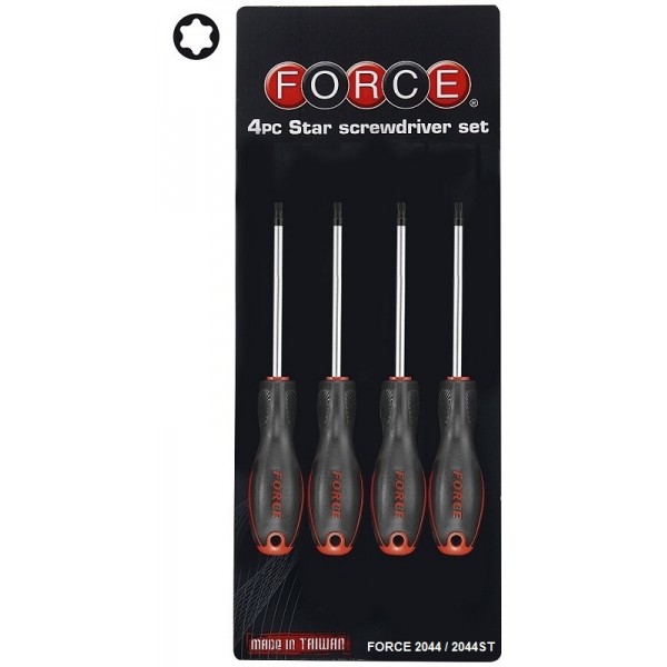 2044 Набор 4 отвертки L=100мм с внешней звездой TORX (T6-T9) 2044 /  2044S /  2044ST