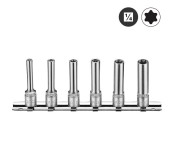 2062 Набор длинных 6-ти лучевых головок Е-стандарта  (Е4-Е10)  7 пр. DR.1/4"