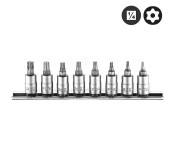 20812T Набор головок с 6-лучевыми битами-вставками TORX с отверстием (T8-T40) 8пр. DR. 1/4"