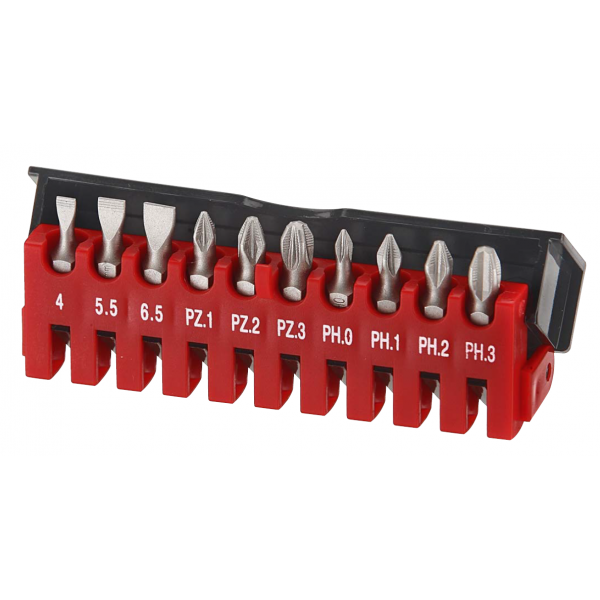 Набор Бит микс. 10 предметов в пластиковом пенале-патронтаже с крышкой 21010