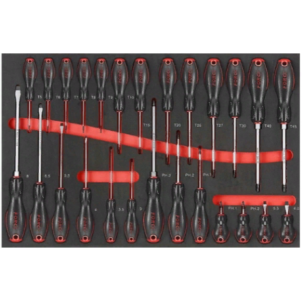 Набор крестовых, плоских и Torx отверток в ложементе из (EVA)26пр 2262