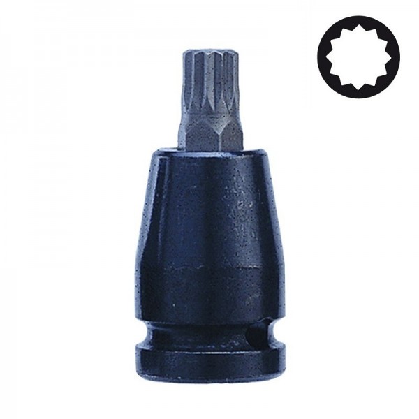 248055... 248100... Головка DR. 1/2", ударная с запрессованной битой вставкой 24805505...12   24810005...12