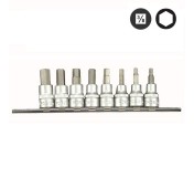 3081 Набор головок c 6-ти гранными битами-вставками (4-12мм) 8 пр. DR. 3/8"