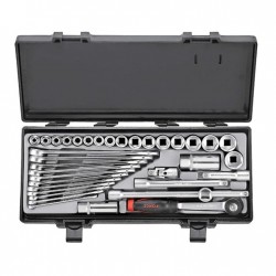 3361 Набор головок 6-ти гранных головок 6-22ммDR. 3/8" комбинированных ключей и приспособлений 36 пр