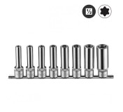 4083 Набор длинных головок с 6-ти лучевыми звездами Е стандарт ( Е10-Е24) 8 пр. DR. 1/2"