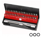 4442C Набор бит (Hex, Torx, Spline) H-10мм/L(30мм и 75мм) 44 пр. в пласт. пенале.