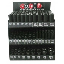 50121E-275 Торговый стенд настольный, 3х этажный, с набором 6гр. ударных головок DR.1/2", 275пр.