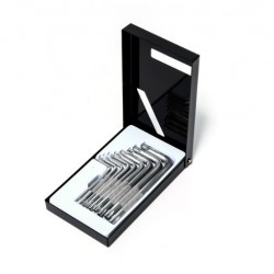 5092 Набор Г- образных, шлицевых, двухсторонних ключей с наконечниками: (T10H-T50H) 6-ти лучевая звезда TORX с отверстием под штифт 9пр