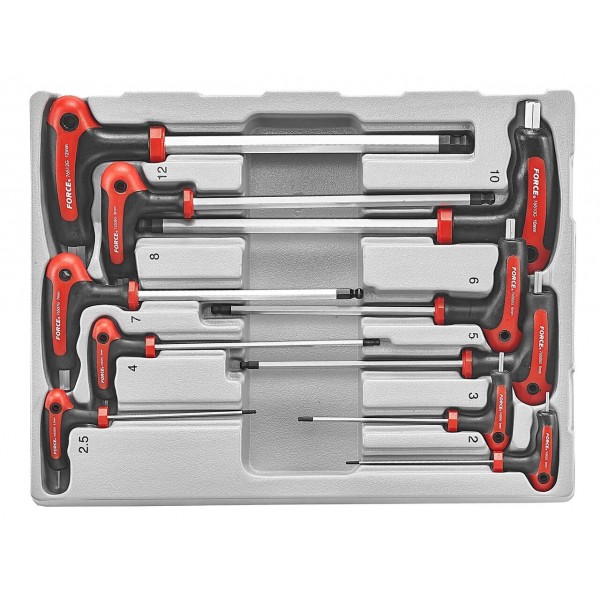 Набор Г-образных шлицевых ключей 6-ти гранных (2-12мм) с шаром Hex 10 пр 5106B