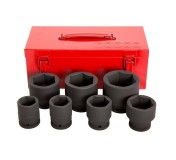 6071 Набор ударных коротких головок 30-55мм, DR.3/4", 7 пр.