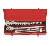 6141 Набор 12-ти гранных головок с трещоткой 14 пр. DR. 3/4''