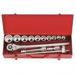 6141 Набор 12-ти гранных головок с трещоткой 14 пр. DR. 3/4''